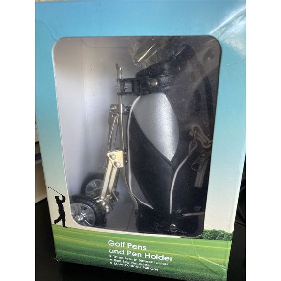 Golf Pens With Bag Holder, 4-Piece Set Club Accessories Sports BRAND NEW - Picture 1 of 3